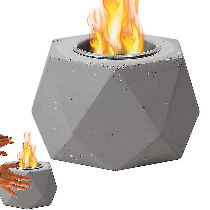 Table Top Fire Pit Bowl Portable Table Top Fire Pit Bowl avec galets Cheminée de table Intérieur Outdo