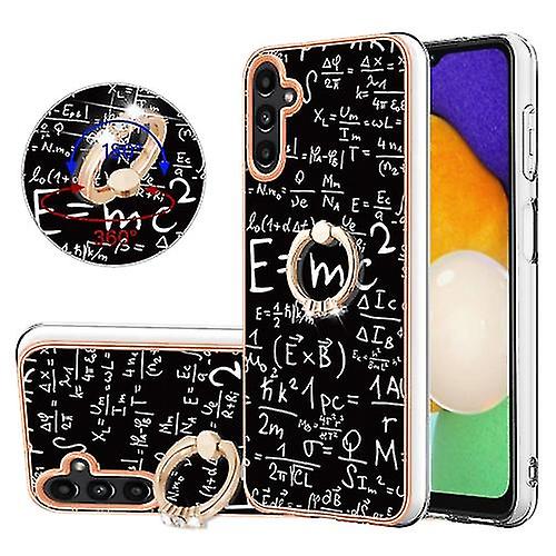 For Samsung Galaxy A13 5g / A04s / M13 5g Electroplating Dual-side Imd Phone Case With Ring Holder(smile)