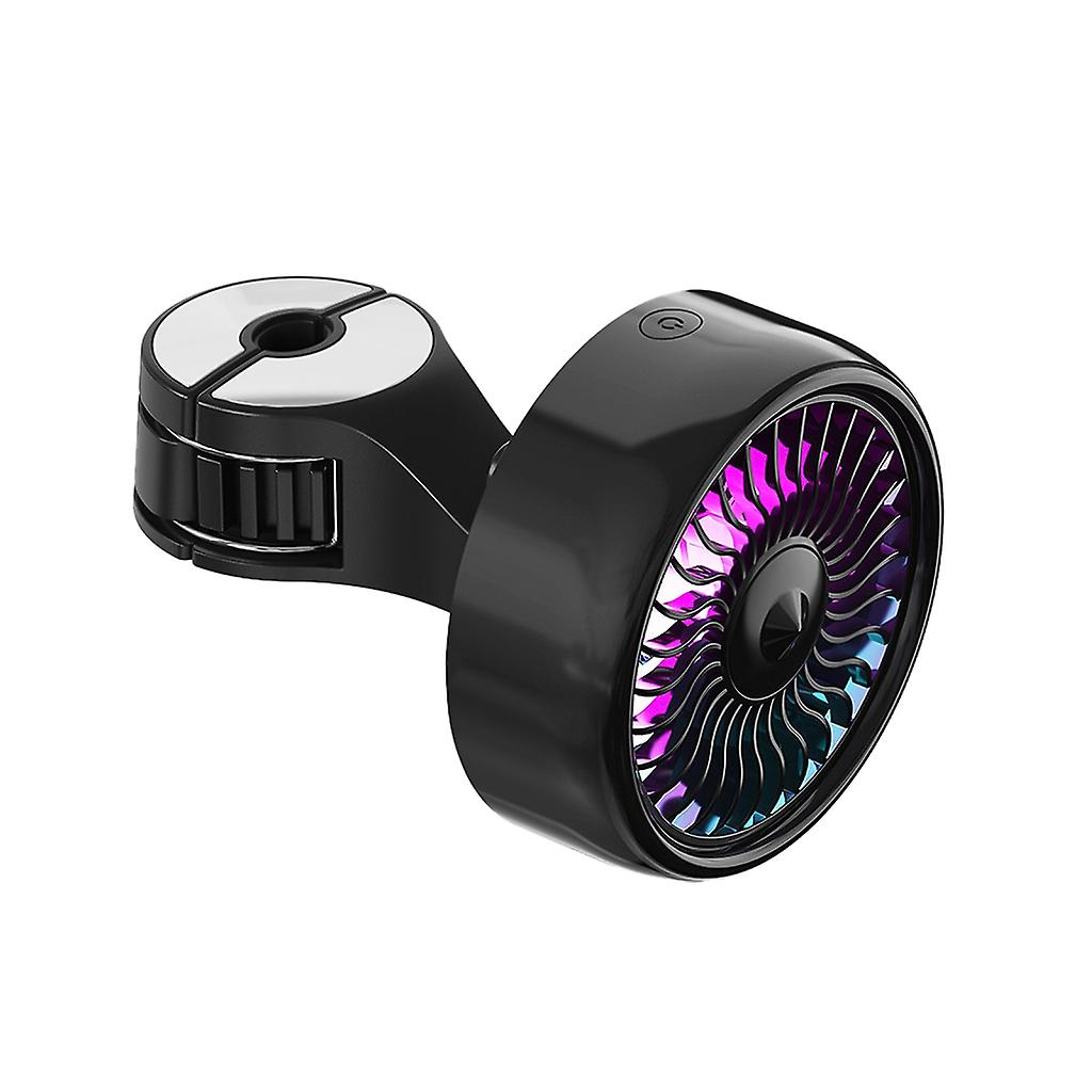 360 Degree Rotating Car Air Conditioner Air Outlet Fan Universal USB-Interface Power Supply with Light Adjustable Speed