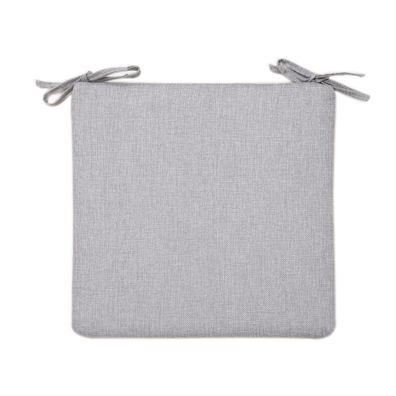 Comfortable Cotton Linen Chair Cushion Relieves Pain Pressure Strap Design Non-Slip Memory Foam Seat Cushion