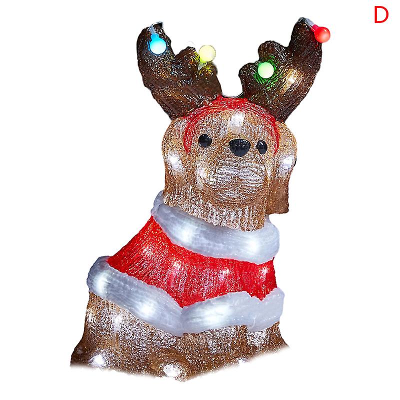 Christmas Decorations Outside Light-up Animals,dog,deer,santa Clausoutside