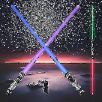 3 stks, 2 in 1 lichtzwaard, Star Wars laserzwaard, oplichtend speelgoed voor kinderen, inductie kleur veranderende zeven-kleuren flash intrekbaar lichtzwaard Betterli