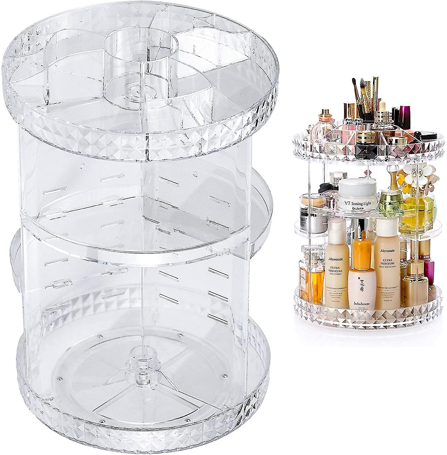 Make Up Organizer360  Rotatabletransparent Adjustablefor Jewelry
