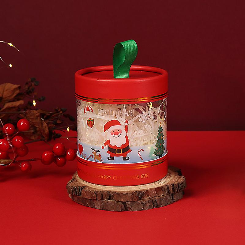 Christmas Candy Box Apples Mousse Cake Hug Bucket Dessert Plastic Packing Box