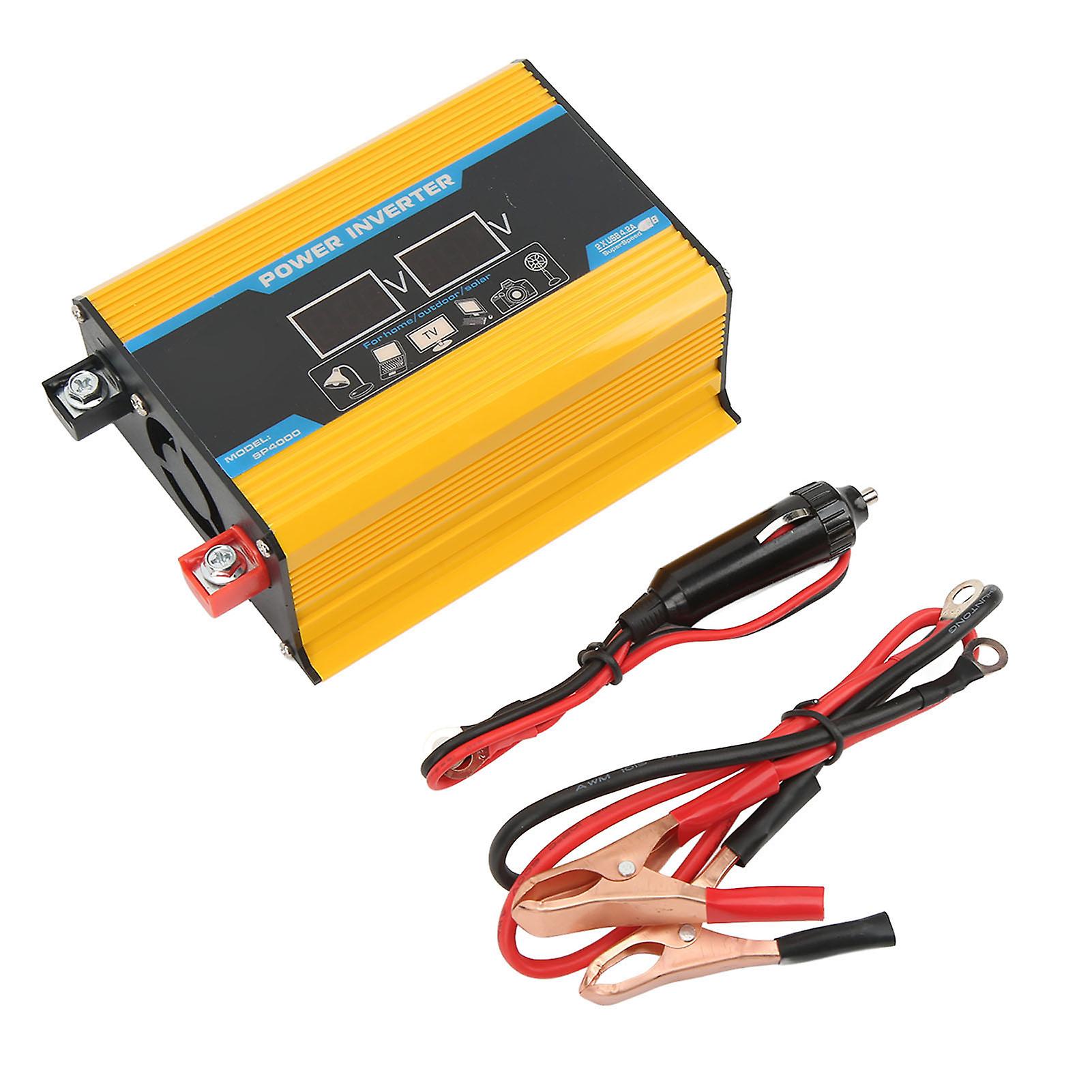 Modified Sine Wave Inverter 300W Solar Car Power Inverter DC 12V to 110V AC Converter with LCD Display Screen