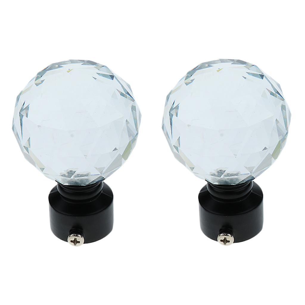 2-Piece Decorative Window Curtain Pole Rod End Cap Final Head 28mm 2#