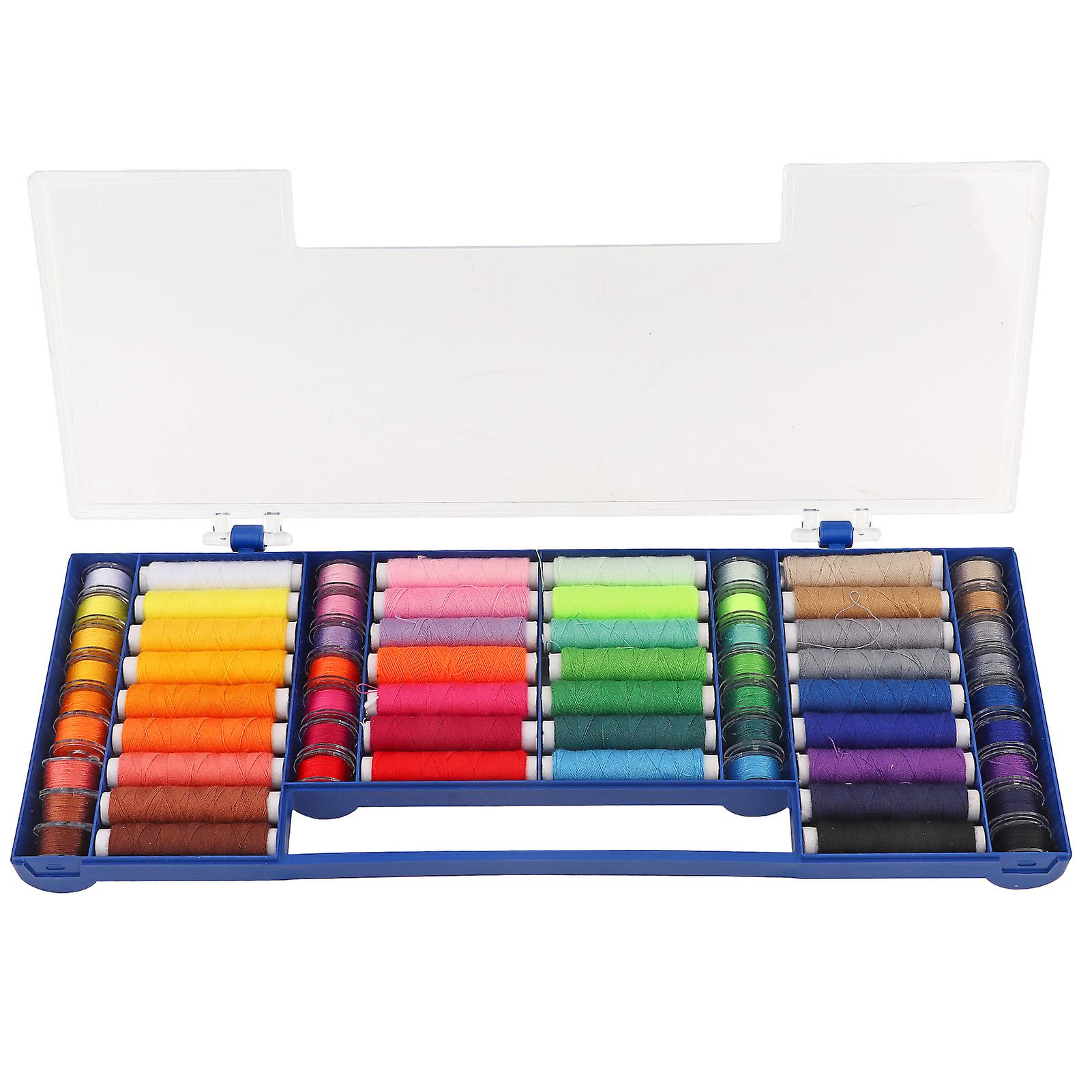 Kit de rangement de fils à coudre 32 couleurs et 64 fils à coudre, accessoires pour machine à coudre, kit d'outils de couture