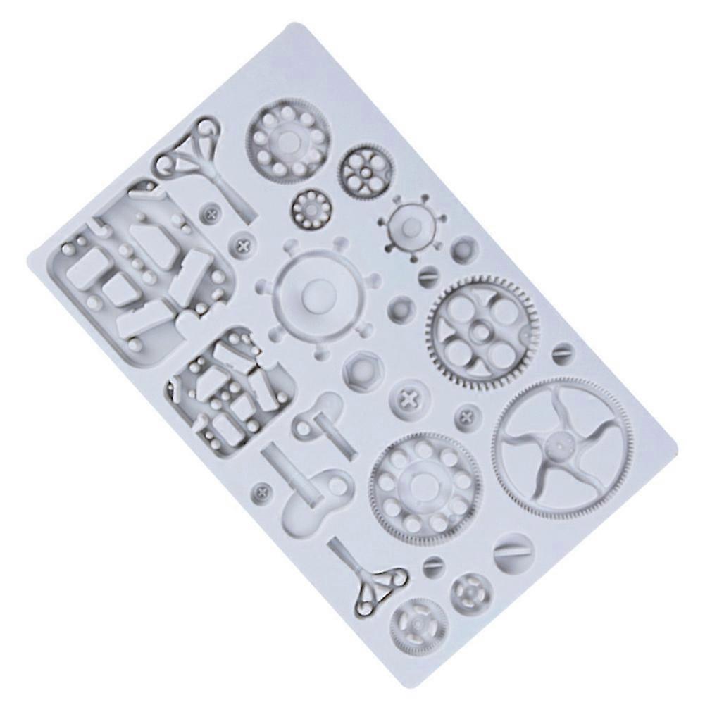 ビンテージギアモールドスチームパンクチョコレートモールドシリコンケーキデコレーションモールド