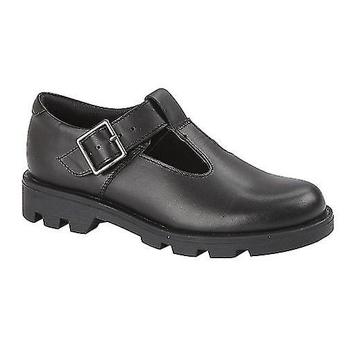 Roamers Girls Leather School Shoes
