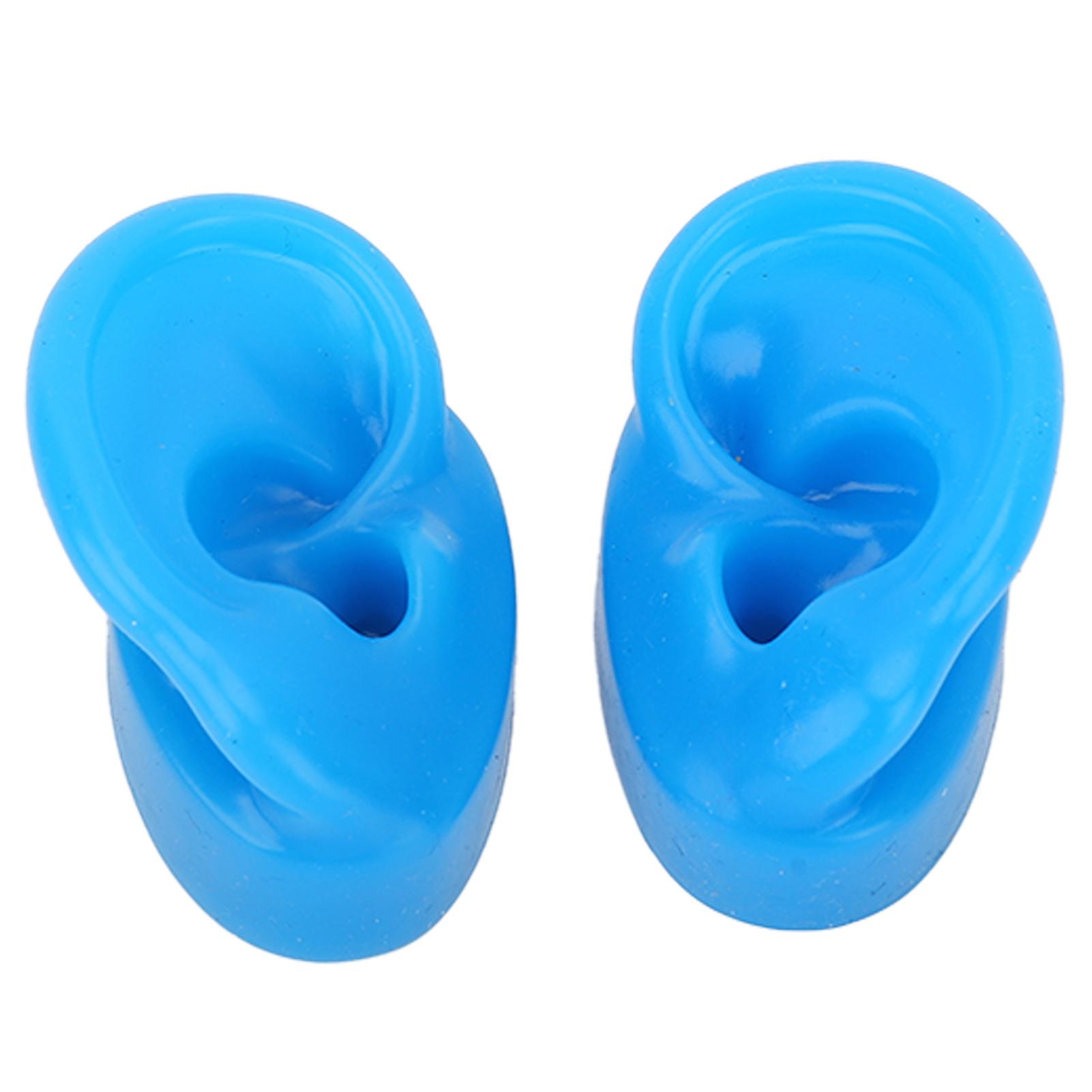 Pair Soft Silicone Ear Model for Practice Piercing & Display – 2pcs