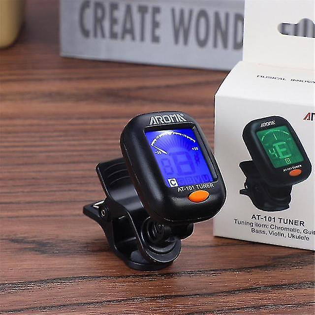 Multifunction Adjustable Clip-on Guitar Tuner 360 Degree Rotation Lcd Display Ukulele Bass Instrument Electronic Digital Tuner