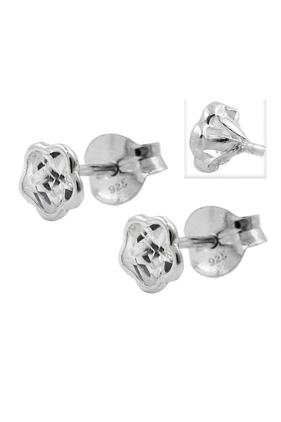 Stud Earrings Flower Zirconia Silver 925 - Gl91422
