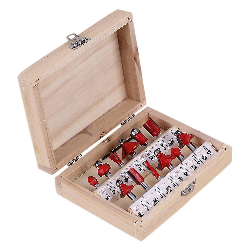 12 Pieces 1/4Inch Shank Tungsten Carbide Router Bit Woodworking Power Tools