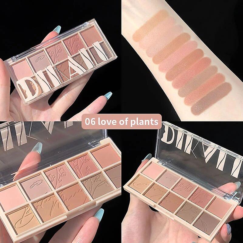 10 Colors Eyeshadow Shimmer Matte Palette Waterproof Sweatproof Long Lasting Eye Shadow Easy to Color Glitter Eye Makeup TSLM1~17299