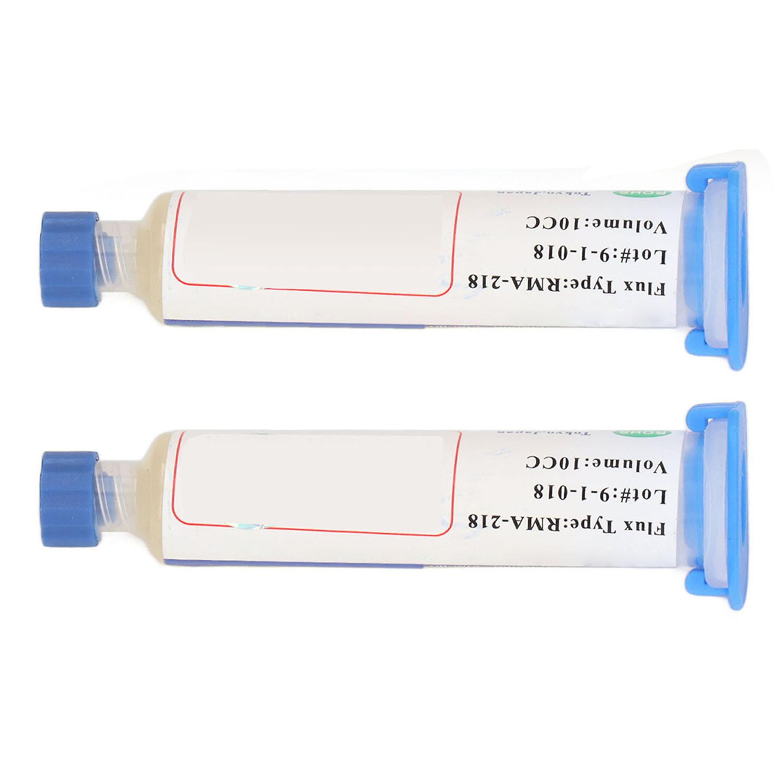 2Pcs Soldering Flux Syringe BGA Reball Mobile Phone Computer PCB Repair Rosin Paste 10cc 