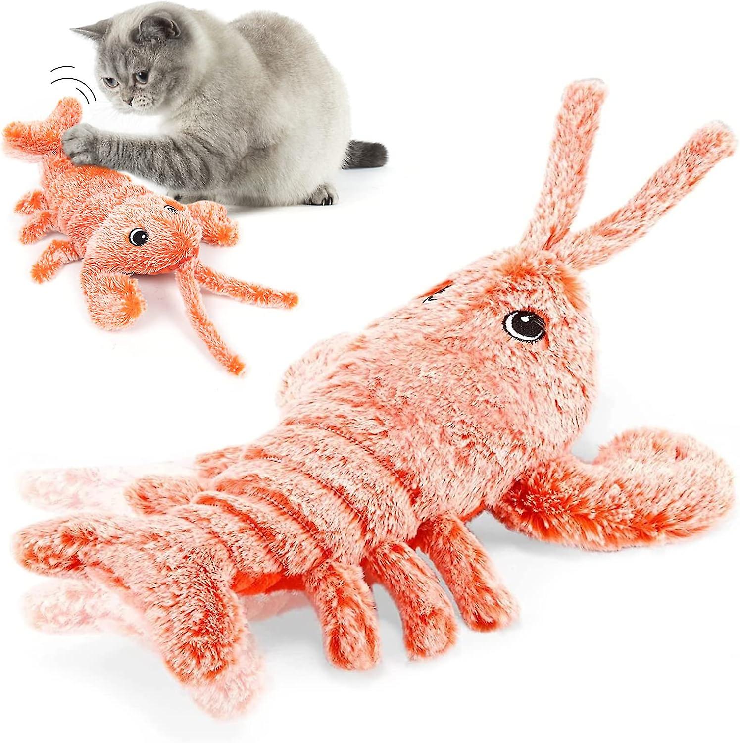 Jouet mobile interactif en forme de homard pour chats, jouet mobile activ