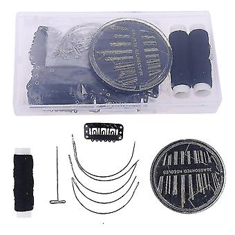 U-shape Snap Clips T-pins Curved Needle Weaving Thread Wig Making Hair Extension