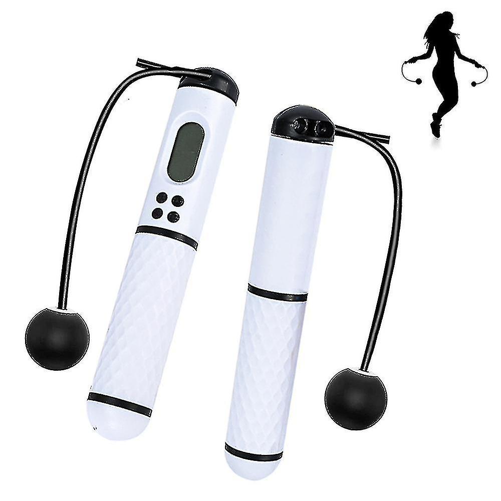 Jump Rope, Digital Weighted Ropeless Skipping Rope, Adjustable(black)