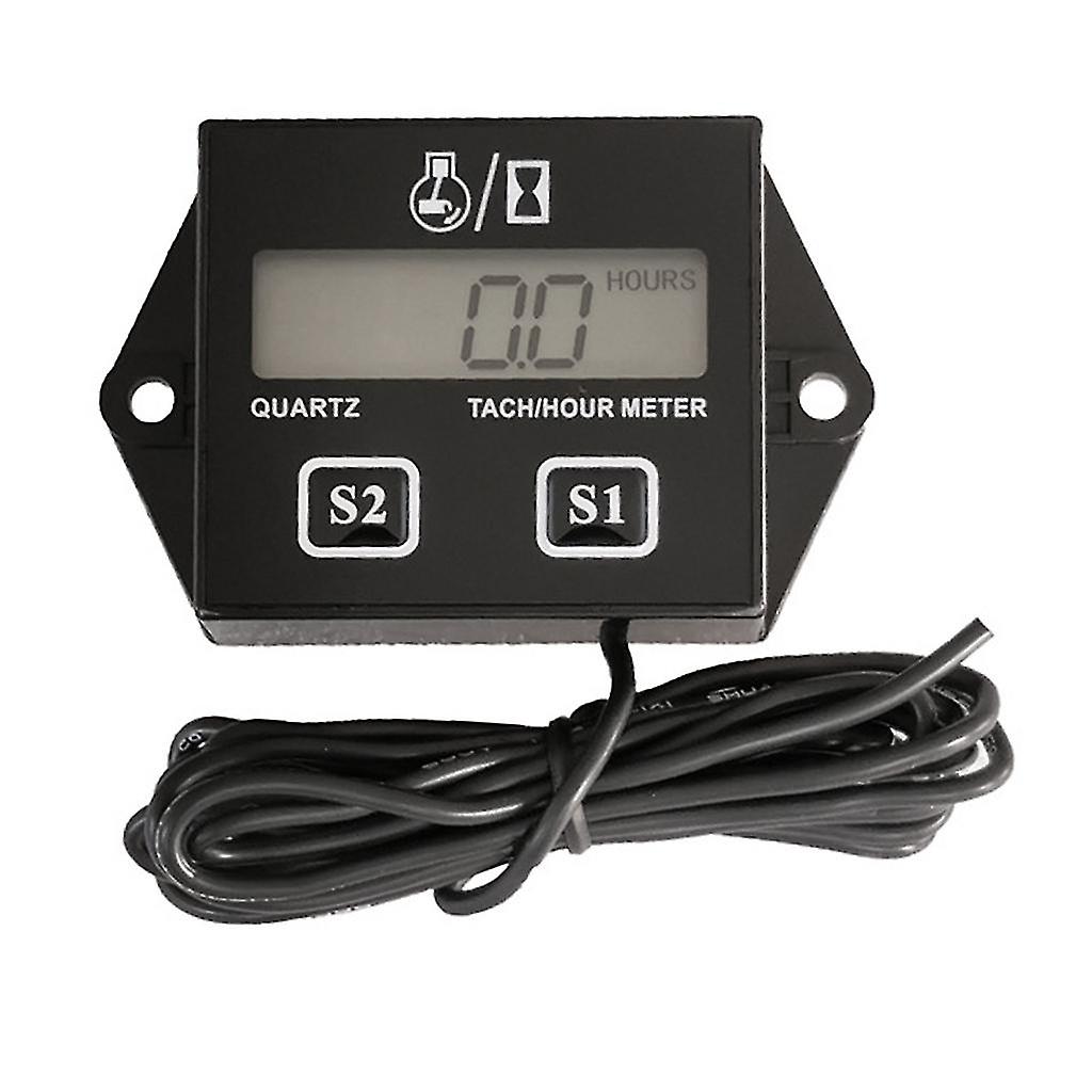 Motorcycle 2/4 Stroke Engine Tach Hour Meter Guage Display Waterproof Tachometer
