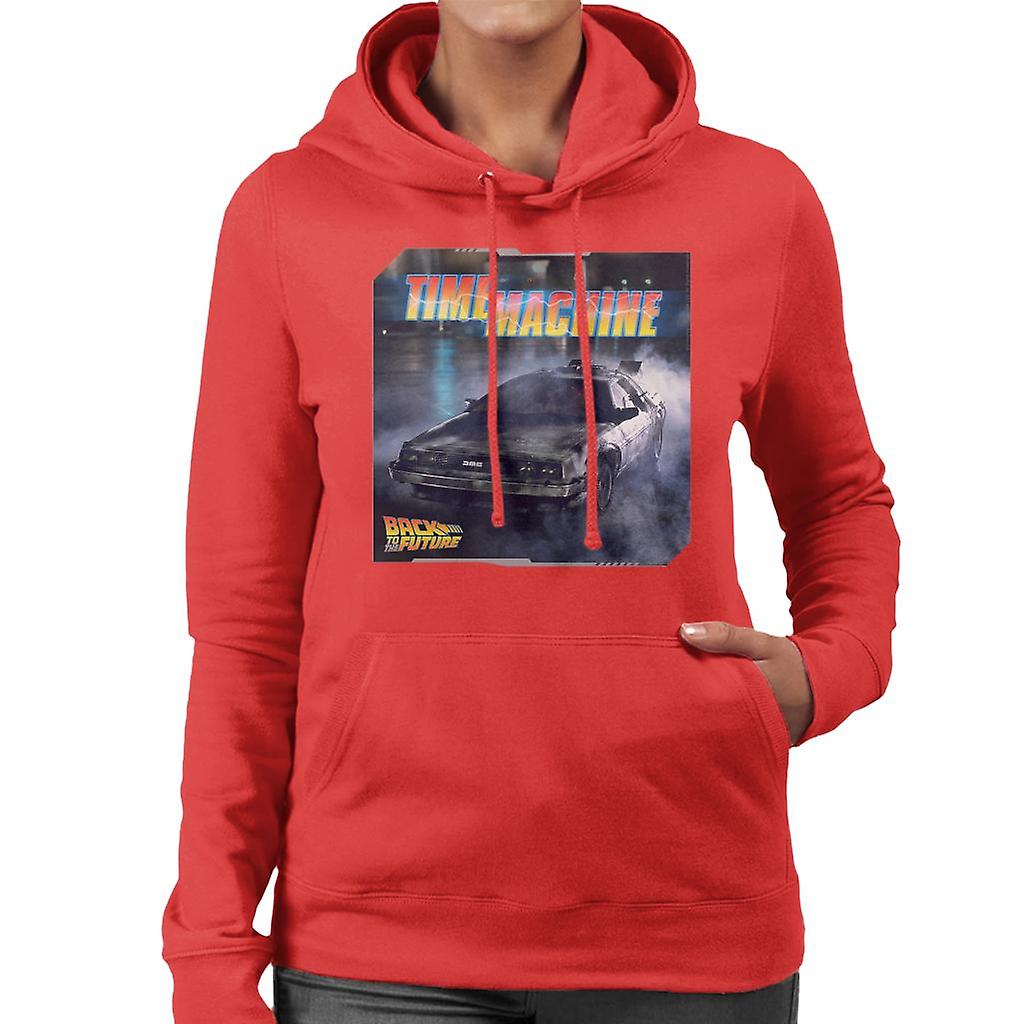 Back to the Future Time Machine Lightning Logo Women's Hooded Sweatshirt
