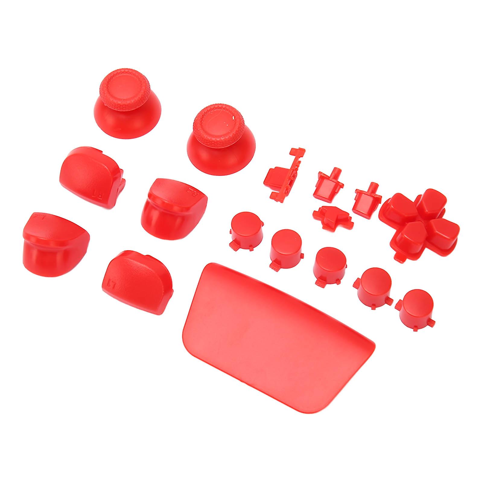 16Pcs Game Controller Replacement Buttons for PS5 Gamepad Replacement Thumbstick Trigger Buttons for PS5 Controller Red 