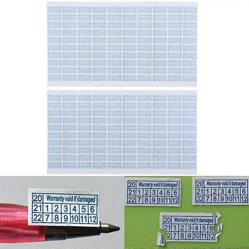200pcs 2020-2022shredded paper Warranty Void If Damaged Protection Security Label Sticker Seal