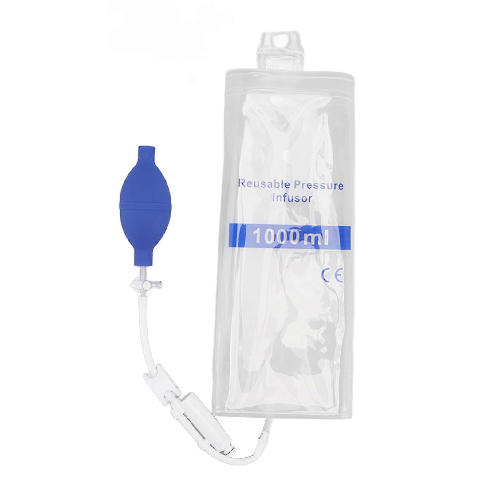 Poche de perfusion sous pression de 1 000 ml pour perfusion rapide de sang et de liquides avec colonne d'affichage de pression pour transfusion d'urgence hospitalière