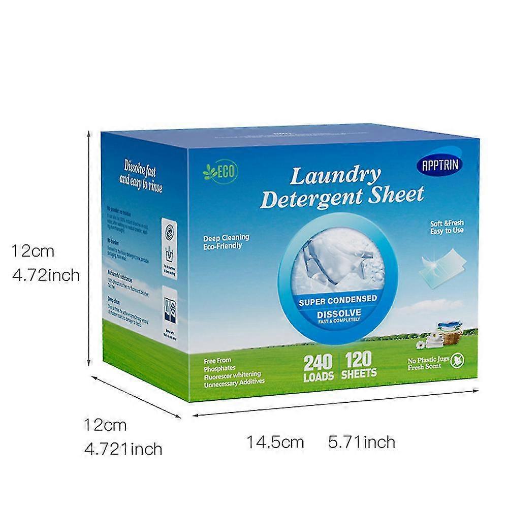 Laundry Sheets Eco Detergent Clothes Fabric Washing Machine Bio Non Bio
