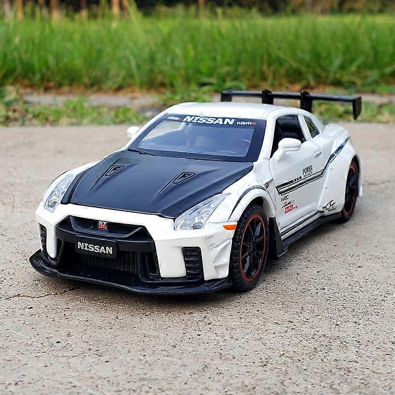 1:32日産スカイラインアレスGTR R34 R35ダイキャスト&おもちゃ車両金属おもちゃ車モデル高シミュレーションプルバックコレクション子供のおもちゃ