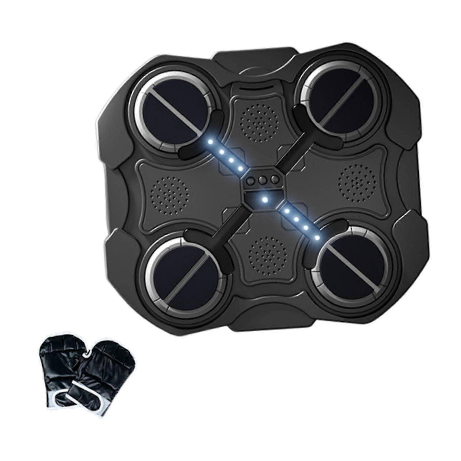 Music Boxing Machine Electronic Boxing Machine for Sanda Kickboxing Exercise Black