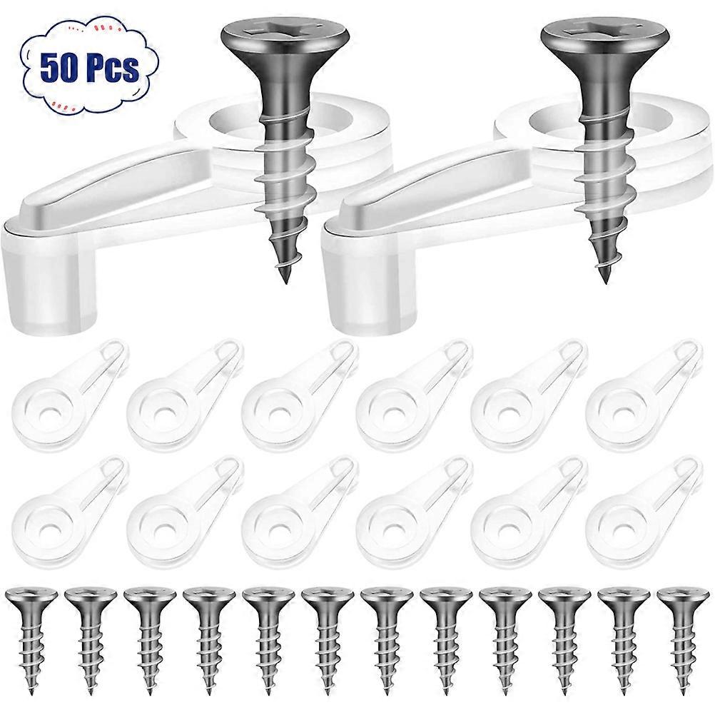 Glass Panel Clips 50PCS Non Slip Waterproof Transparent Retainer Clips for Mirrors