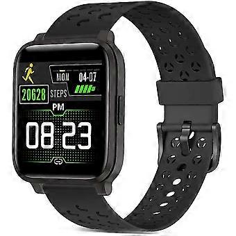 Smart Watch met Calorie Counter smart Watch Sleep Monitor Fitness Tracker met Hartslagmeter Music Control (Zwart)
