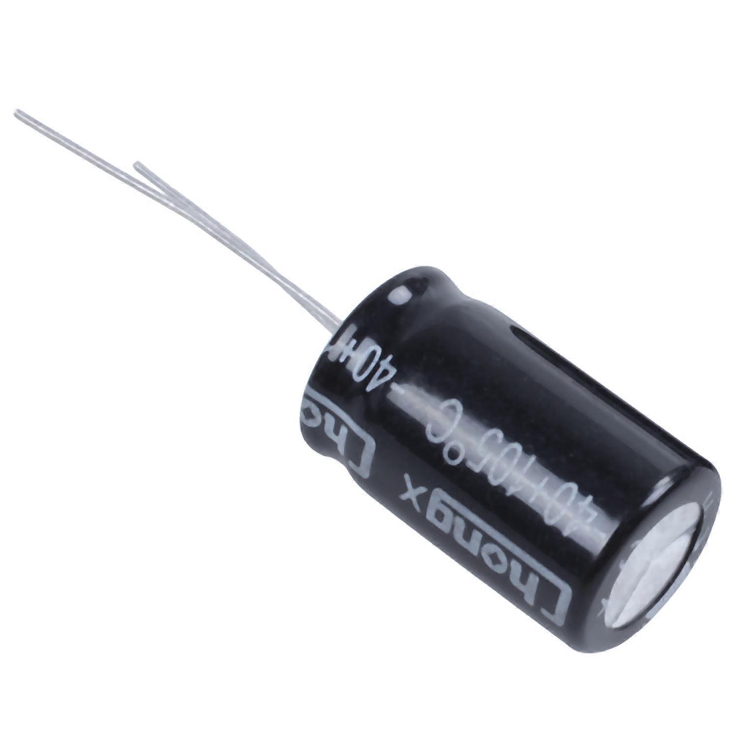 10 Pcs 22uF 400V 105C Electrolytic Capacitors Black 13mm x 21mm