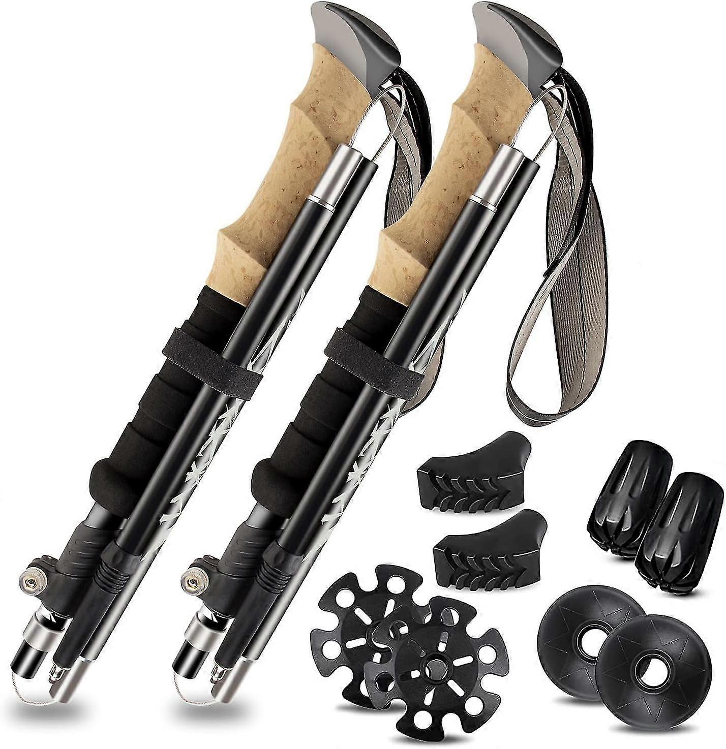 Set Of 2 Trekking Poles33-125cm