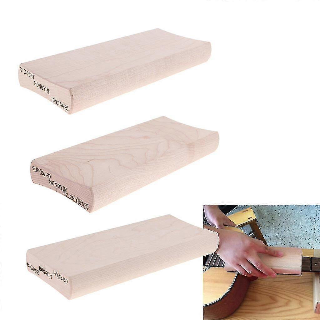 3 Pieces Radius Sanding Block For Guitar Bass Fret Leveling Luthier Tool Mengying