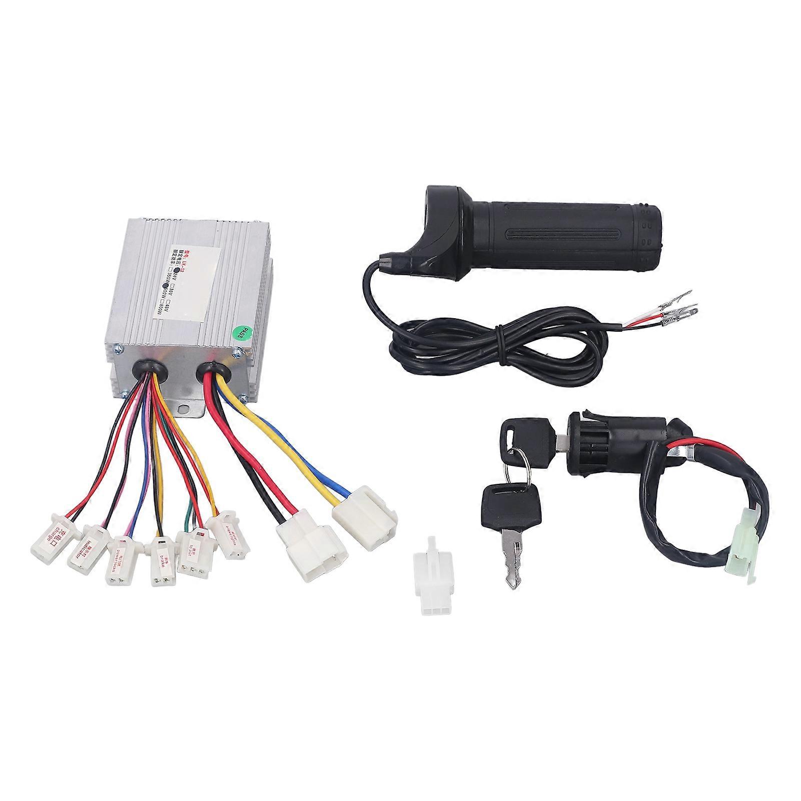 24V 500W Controller-Kit mit Gasdrehgriff-Wärmeableitung für Elektrofahrräder, Dreiräder, Elektroroller