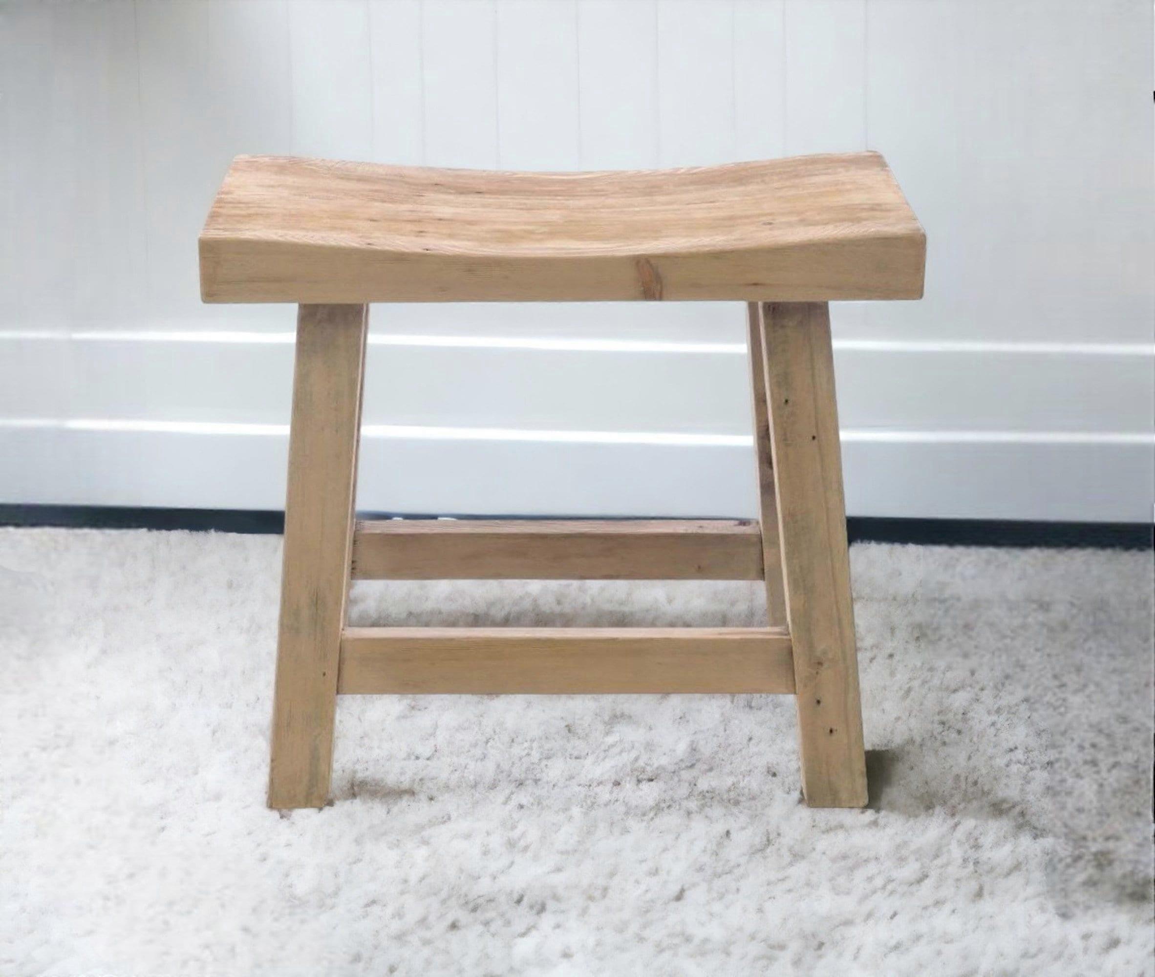 Wooden Curved Seating Stool