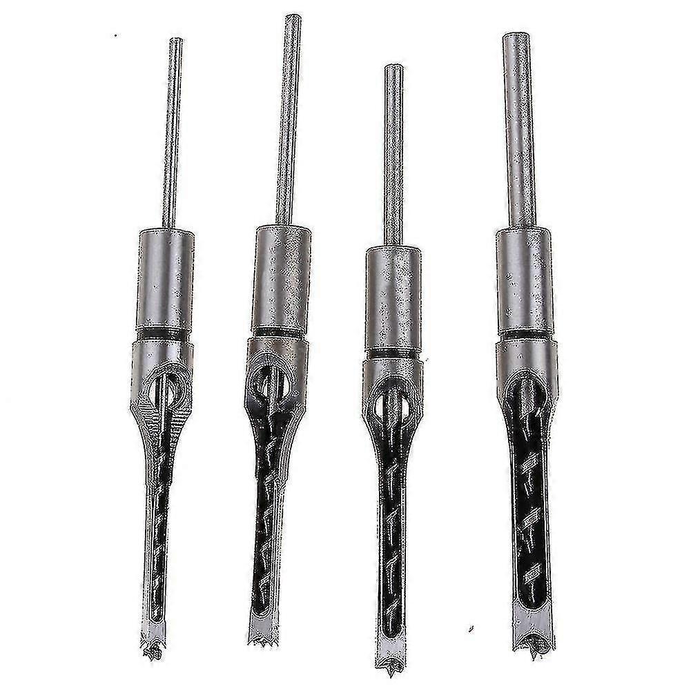 4pcs Woodworking Square Hole Drill Bits,mortise Chisel Hole Saw Drill Bit Set