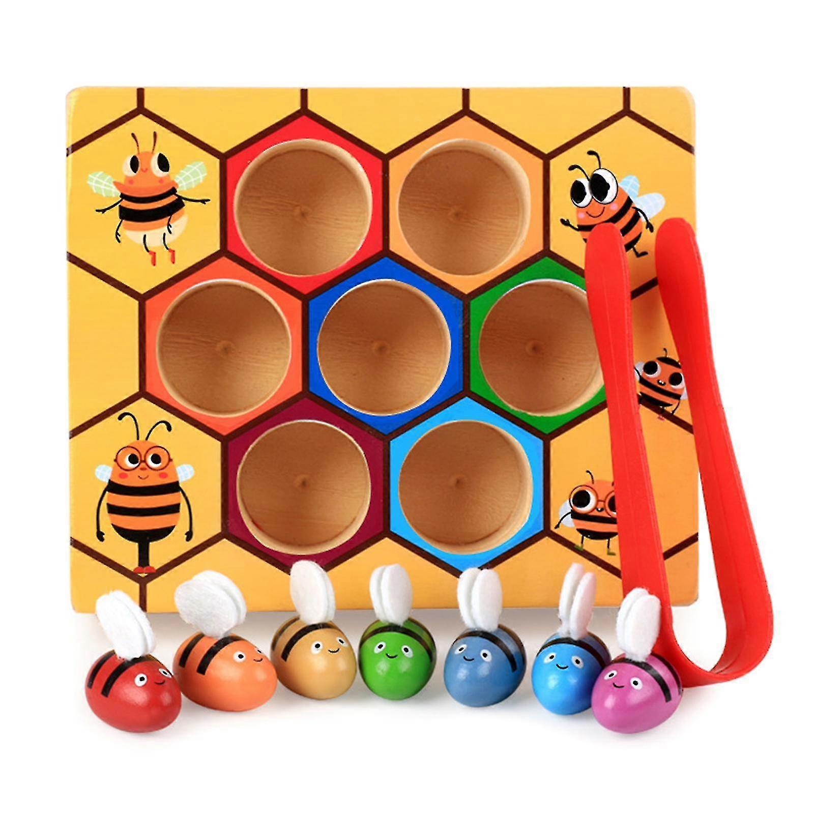 Klemme Biene zu Bienenstock Sortierung Matching Color Board Spielzeug Linderung Langeweile Geschenk