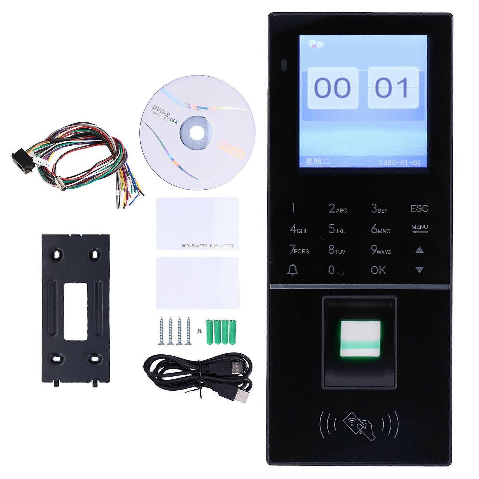 Access Control Attendance 2in1 Machine TCP/IP Fingerprint Password Card 2.4in TFT 125KHz RFID Wiegand26 for Office
