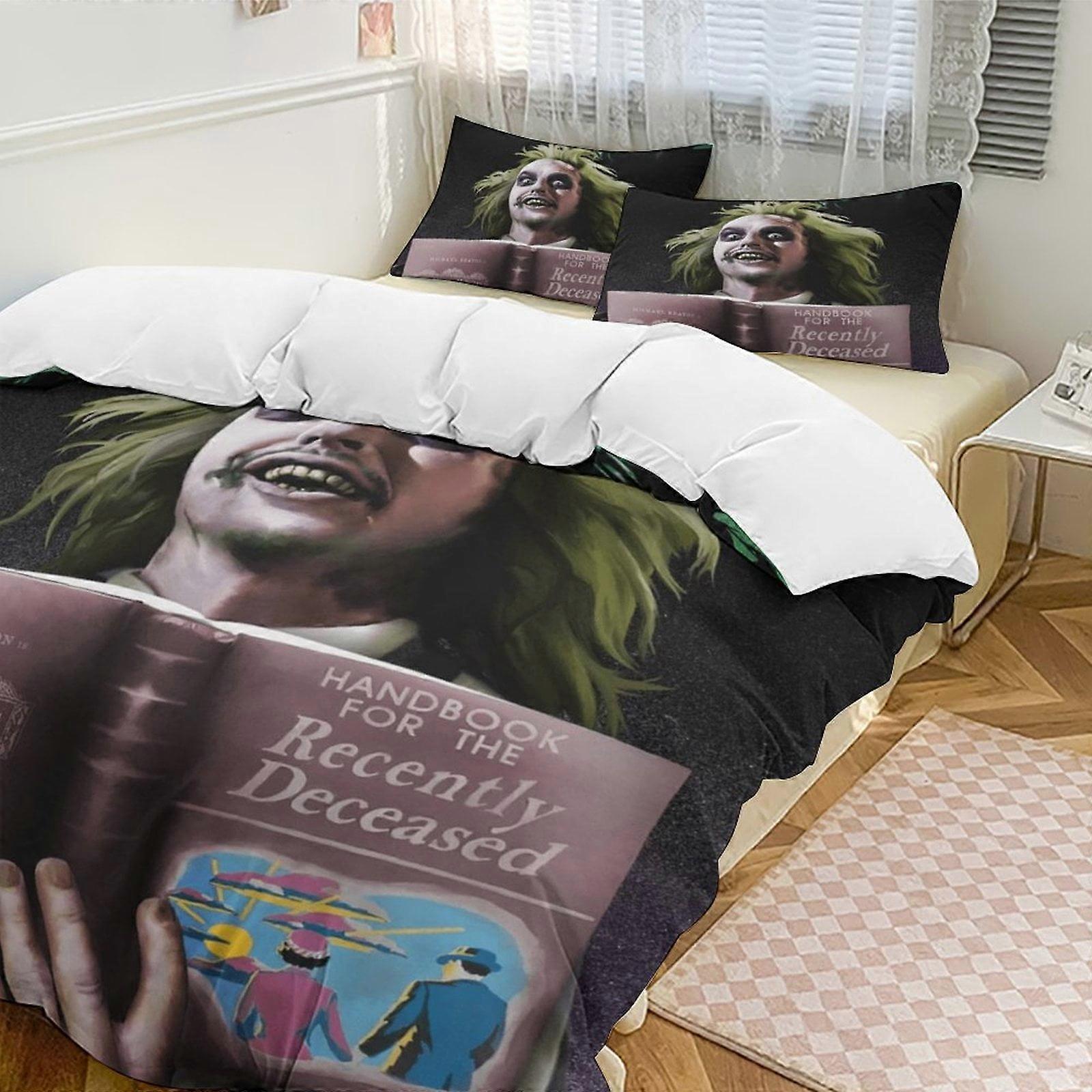 a1113 Beetlejuice Beetlejuice 3-Piece Bedding Set Soft Warm And Comfortable Soft Bed Set with 1 Duvet Cover And 2 Pillowcases for Bedroom jfr1113