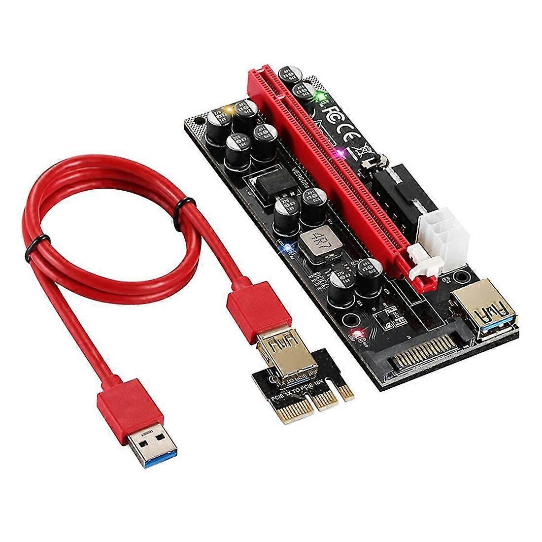 1set Pcie 3.0 1x To 16x Graphics Card Adapter Cable Pci-e 1x To 16x Graphics Card Extension Cable V