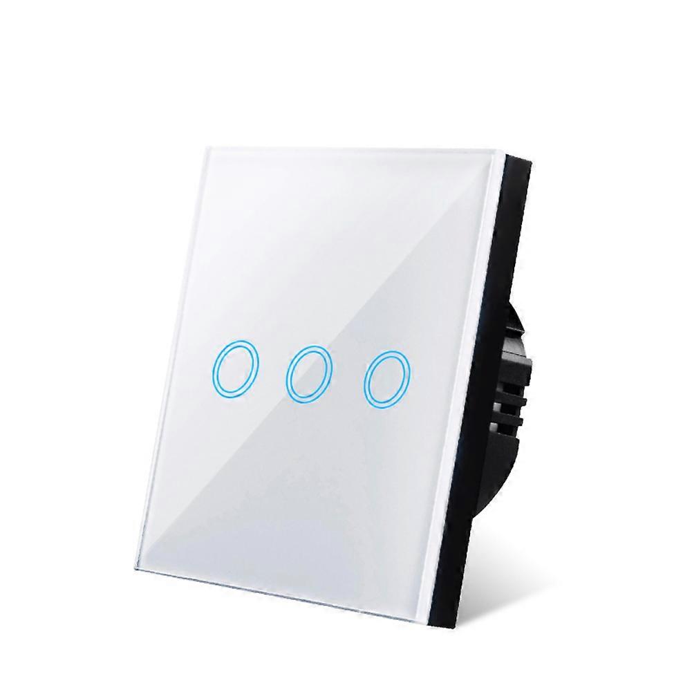1/2/3 Gang Light Touch Switch LED Panel Tempered Glass Wall Screen Smart-Switch