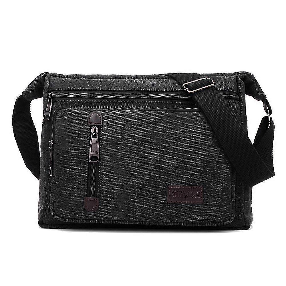 Herr Retro Canvas Messenger Bag Axelväska Crossbody Satchel Multi Pockets Handväskor - SNNGV