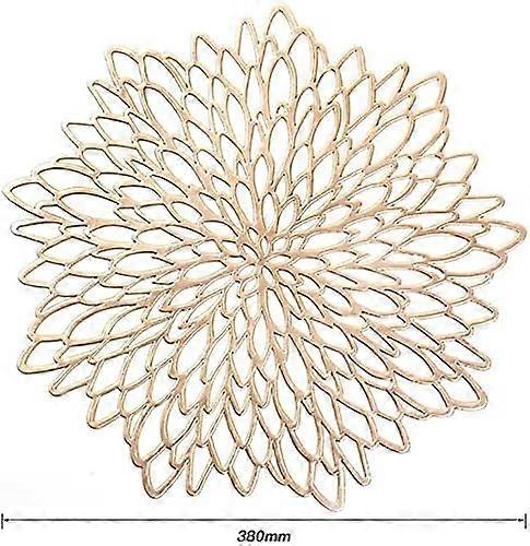 6 Pcs Placemats for Christmas, Gold