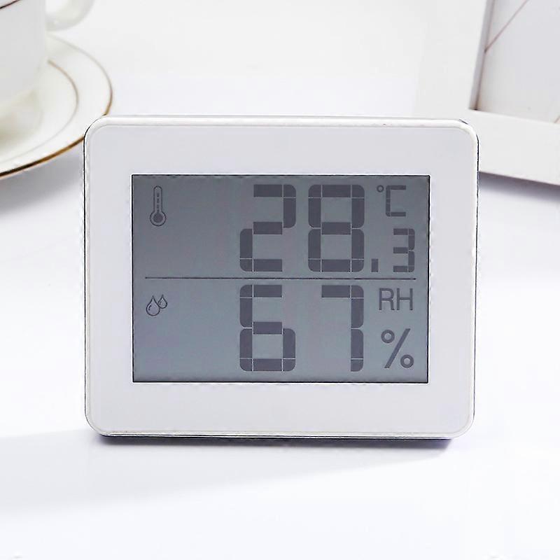 White digital display electronic temperature and humidity meter