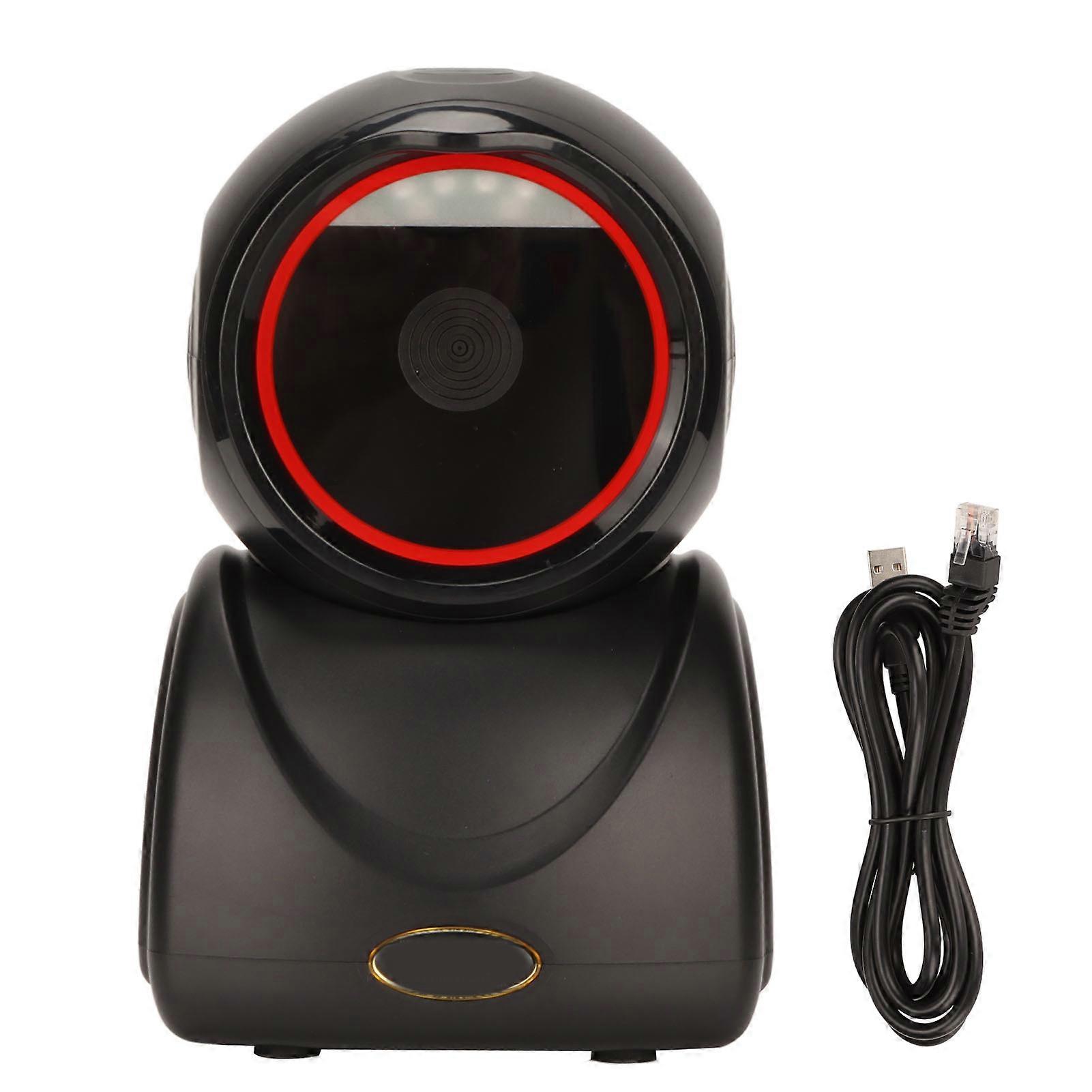 Desktop-QR-Code-Scanner Hohe Genauigkeit Schnelle Dekodierung CMOS USB QR-Code-Scanner für Einkaufszentren Supermärkte Schwarz YEMMA