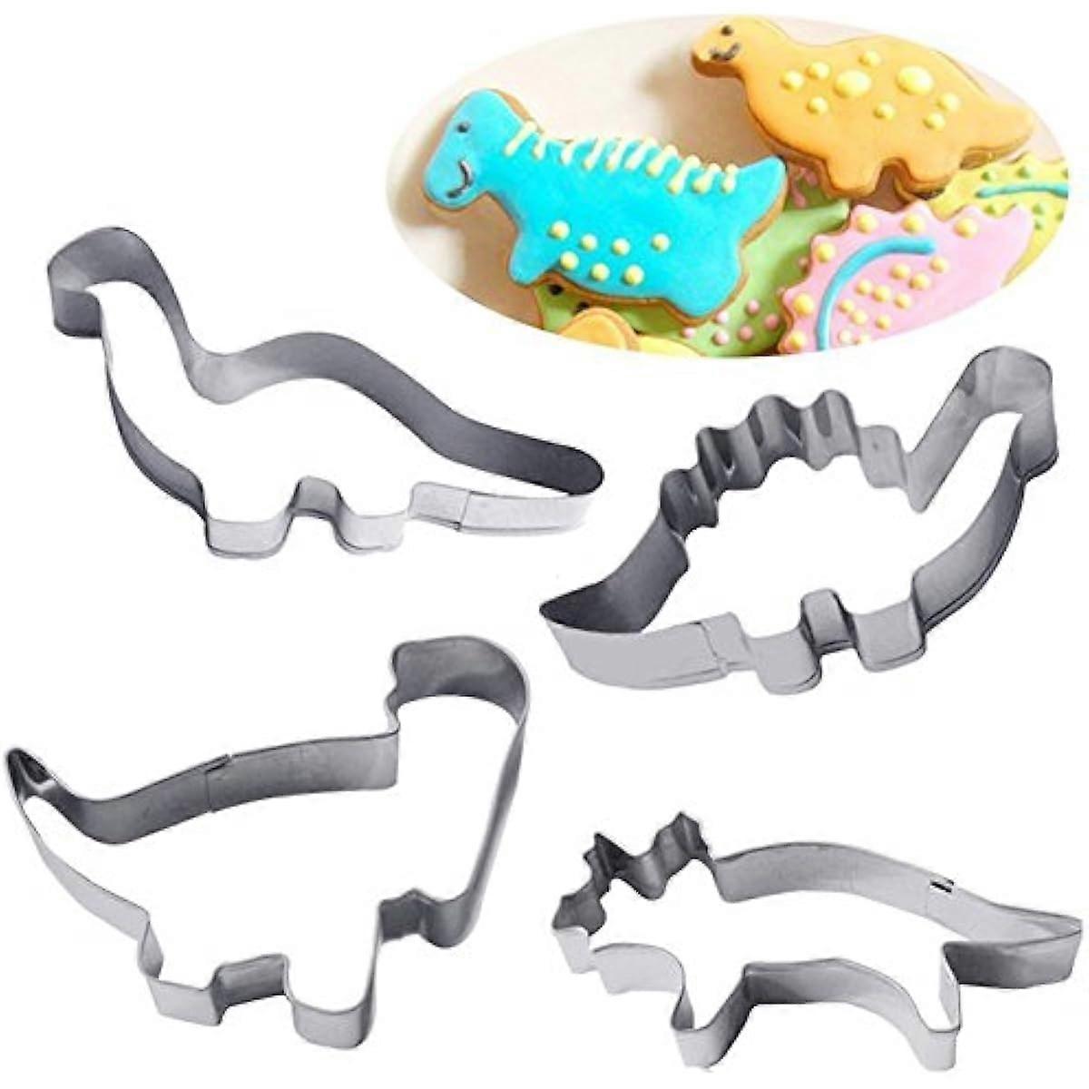 Set of 4 Kitchen Craft Dinosaur Cookie Cutters