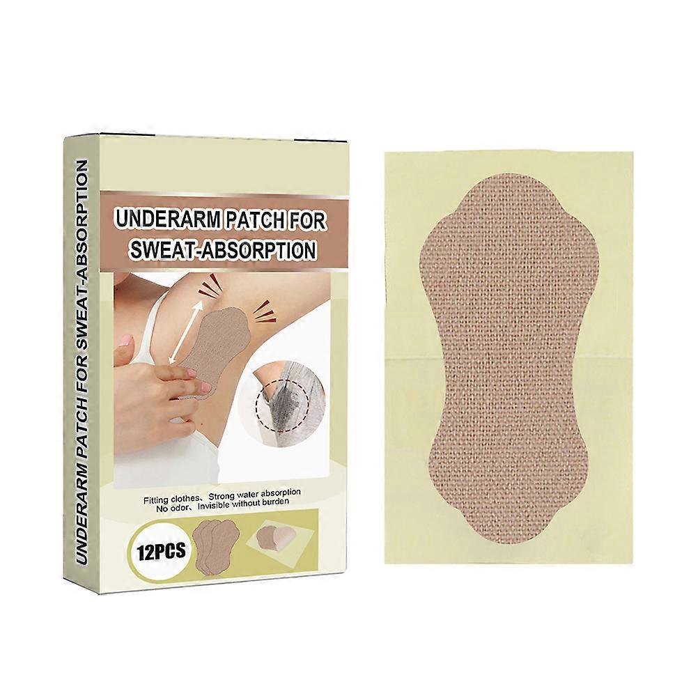 Pack of 12 Underarm Pads Armpit Sweat Pads Invisible Armpit Protection Pads for Men and Women Perfect Fit Absorbing