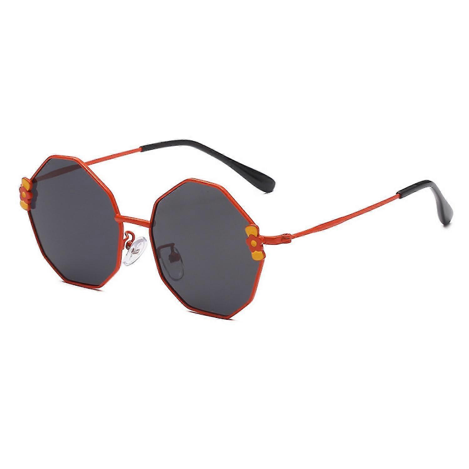 Children's Retro Cartoon Bow Multi-sided Uv Protection Polarized Sunglasses---black Frame Gray Sheetxq-sg102